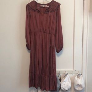 Collective concepts, maroon midi dress, size small